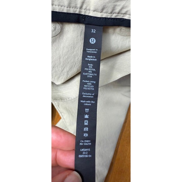 lululemon Men's Relaxed-Tapered Smooth Twill Trousers 32 - Picture 7 of 9
